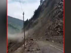 Another landslide takes place at Kedarnath highway in Uttarakhand