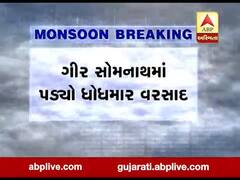 ગીર સોમનાથમાં પડ્યો ધોધમાર વરસાદ, જુઓ વીડિયો