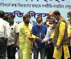 ক্রীড়া ব্যক্তিত্বদের নিয়ে নেতাজি ইন্ডোরে রাখি বন্ধন উৎসবে মাস্ক বিলি অরূপ বিশ্বাসের