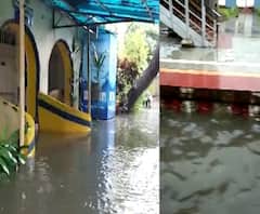 वरळीच्या बीडीडी चाळीतल्या घरात पाणी साचलं; सायन रेल्वे स्टेशन आणि माटुंगा पोलिस स्थानकात पाणी