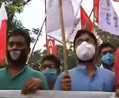 সব পরীক্ষা স্থগিতের দাবিতে মিছিলে বাম ছাত্র সংগঠন ও ছাত্র পরিষদ