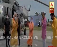 PM Modi arrives in Ayodhya | पंतप्रधान नरेंद्र मोदी विशेष हेलिकॉप्टरने अयोध्येत दाखल