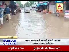 ભારે વરસાદના કારણે બનાસકાંઠાના લાખણી મેન બજારમાં ભરાયા પાણી, જુઓ વીડિયો 