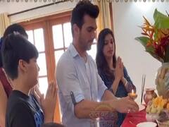 Arjun Bijlani and his family welcome Ganpati in Goa
