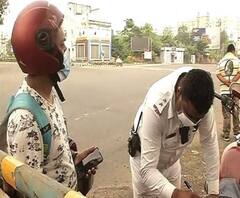 মাস্ক কই? মধ্যমগ্রামে বিধিভঙ্গকারীদের পুলিশের সামনেই পরতে হচ্ছে মাস্ক