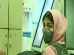 Exclusive visuals from DRDO guest house, Rhea leaves after 9 hrs of interrogation 