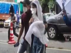 EXCLUSIVE visuals of Rhea Chakraborty reaching ED office for questioning