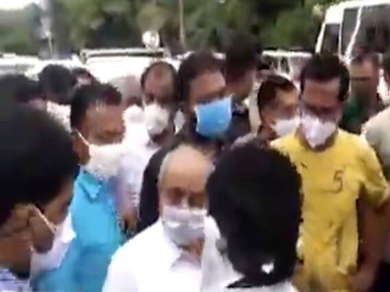 મહેસાણાઃ નીતિન પટેલે પરા તળાવ, સાંઇબાબા મંદિર, કસ્બા સ્કૂલની લીધી મુલાકાત