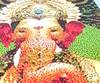 Lalbaugcha Raja | लालबागच्या राजाचं अप्रतिम मोझॅक पोट्रेट, 36 हजार कागदी फुलांचा वापर