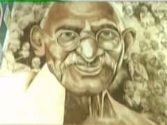 Chennai: Artist attempts world record by making Mahatma Gandhi's coffee powder portrait