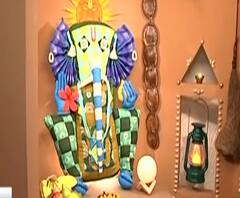 Ganpati Decoration | गोधडी, माती, औषधी वनस्पतींपासून बाप्पाची आरास, शून्य रुपये खर्चात इको-फ्रेंडली सजावट!