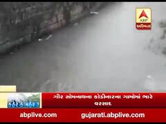 ગીર સોમનાથના કોડીનારના ગામોમાં ભારે વરસાદ, જુઓ વીડિયો 