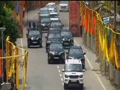 અયોધ્યા એરપોર્ટથી નિકળ્યો મોદીનો 30 કારનો કાફલો, રસ્તા પર કોઇ જ નહી, જુઓ વીડિયો 