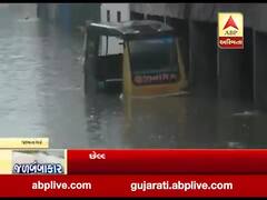 જામનગરઃ ધોધમાર વરસાદથી ગુરુદ્વાર પાસે સોસાયટીમાં કેડ સમા ભરાયા પાણી