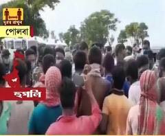 করোনা আক্রান্তের সৎকারের প্রতিবাদ, পোলবায় বিক্ষোভ