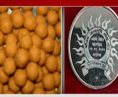 Ram Mandir Bhumi Pujan | अयोध्येत 101 थाळीमध्ये बेसनाच्या लाडूंची सजावट, सर्व तीर्थस्थळांना पाठवला जाणार प्रसाद!