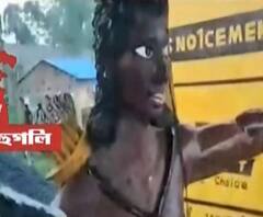 সিধু-কানহুর মূর্তি ভাঙার প্রতিবাদে হুগলির পান্ডুয়ায় জিটি রোড অবরোধ স্থানীয়দের 