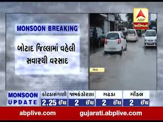 બોટાદમાં ધોધમાર વરસાદ, ભાવનગર રોડ પર પાણી ભરાયા, જુઓ વીડિયો
