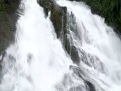 Charpa waterfall swollen post heavy rainfall