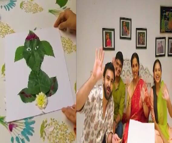 Bappa Majha 2020 | 'आई कुठे काय करते?'च्या टीमने जास्वंदाच्या पानांपासून बाप्पा साकारला!