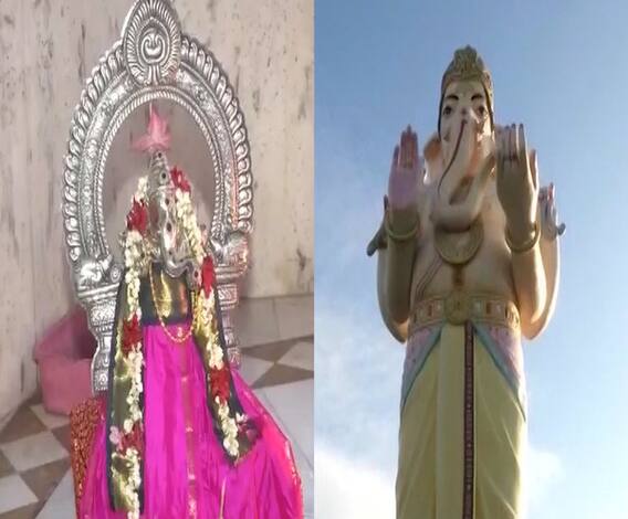 Ganesh Chaturthi 2020 | New Delhi | दिल्लीच्या कनॉट प्लेस परिसरातील गणेश मंदिरात पूजा