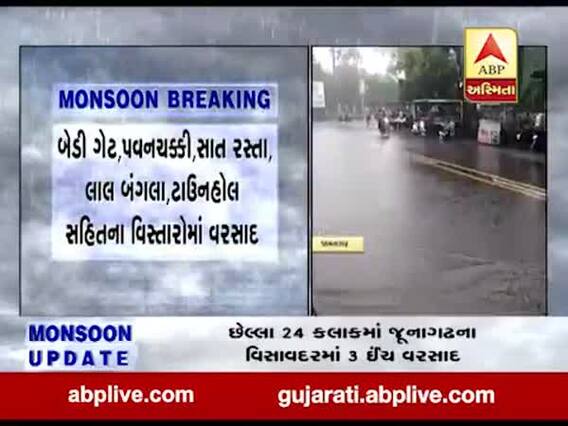 જામનગર શહેરના અલગ અલગ વિસ્તારોમાં વરસાદ, જુઓ વીડિયો
