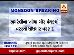 અમરેલીઃ ખાંભા ગીરના ગ્રામીણ વિસ્તારોમાં વરસ્યો ધોધમાર વરસાદ, જુઓ વીડિયો 
