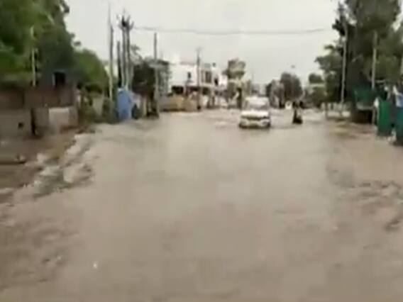 મહેસાણામાં દોઢ કલાકમાં ત્રણ ઈંચ વરસાદ, હીરાપુર વિસ્તાર પાણીમાં ગરકાવ, જુઓ વીડિયો 