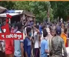 বিজেপি-পুলিশ খণ্ডযুদ্ধে রণক্ষেত্র খড়গপুর, ইটবৃষ্টি, আহত এসডিপিও