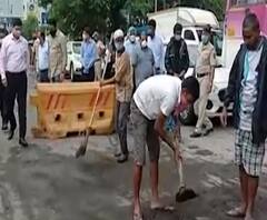 Thane Potholes | ठाण्यातील रस्त्यांच्या दुरावस्थेची आयुक्तांकडून पाहणी