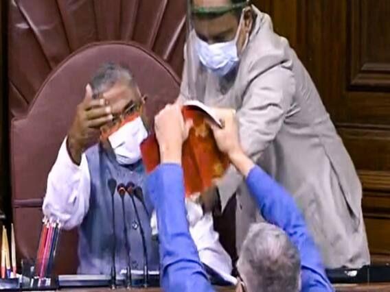 RS adjourned till Tuesday after suspension of 8 MPs | Panchnama Full