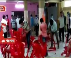 বসিরহাটে বিজেপির দুই গোষ্ঠীর সংঘর্ষ ধুন্ধুমার, সভাস্থলে চেয়ার-টেবিল ভাঙচুর 