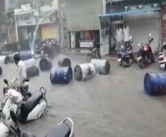 Rural News | अहमदनगरमध्ये मुसळधार पावसाची हजेरी, रस्त्यांना नदीचं स्वरुप | माझं गाव माझा जिल्हा