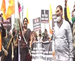 Maratha Andolan | सोलापुरात छत्रपती शिवाजी महाराज चौकात आसूड आदोलन