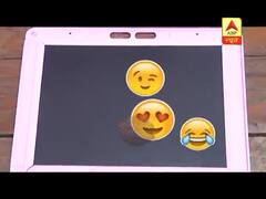 Prisha and Saransh make emojis from clay