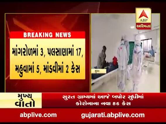 સુરત ગ્રામ્યમાં કોરોના સંક્રમણ બેકાબૂ, આજે બપોર સુધીમાં કોરોનાના નવા 86 કેસ, જુઓ વીડિયો