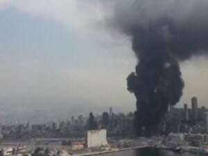 Month after explosion, major fire breaks out at Beirut port