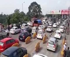 Vashi Toll Naka | वाशी टोलनाक्यावर मोठ्या प्रमाणात वाहतूक कोंडी; मुंबईच्या दिशेनं वाहनांच्या रांगा