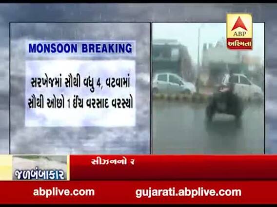 અમદાવાદમાં સોમવારે સરેરાશ સવા બે ઈંચ વરસાદની જળબંબાકારની સ્થિતિ સર્જાઈ, જુઓ વીડિયો 