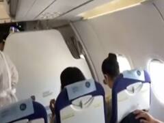 Exclusive visuals of Kangana on a flight to Mumbai 