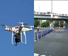 দেখুন, লকডাউনে হাজরায় ড্রোন উড়িয়ে নজরদারি পুলিশের 