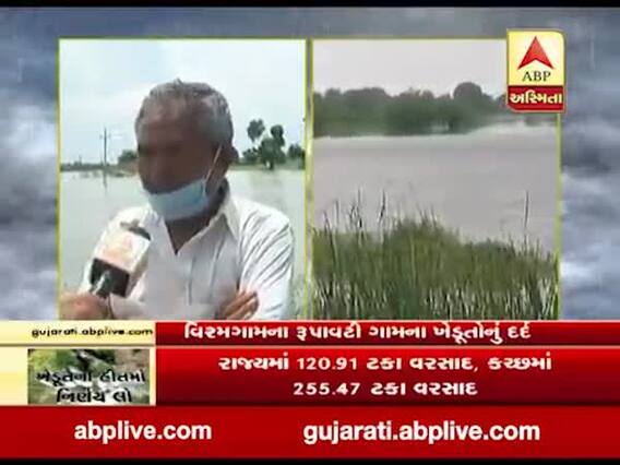 અતિશય વરસાદના કારણે પાક ધવાય જતાં વિરમગામના રુપાવટી ગામના ખેડૂતોએ સરકાર પાસે સહાયની માંગ કરી