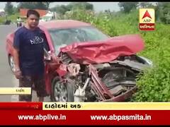 દાહોદના ક્રુઝર અને કાર વચ્ચેના અકસ્માતમાં પાંચ લોકોને ઇજા, જુઓ વીડિયો 