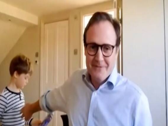 UK MP interrupted by his son during LIVE interview