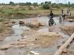 મોરબીઃ રણકાંઠાના ટીકર ગામની બ્રાહ્મણી નદીમાં પુલ તૂટ્યો, જુઓ વીડિયો