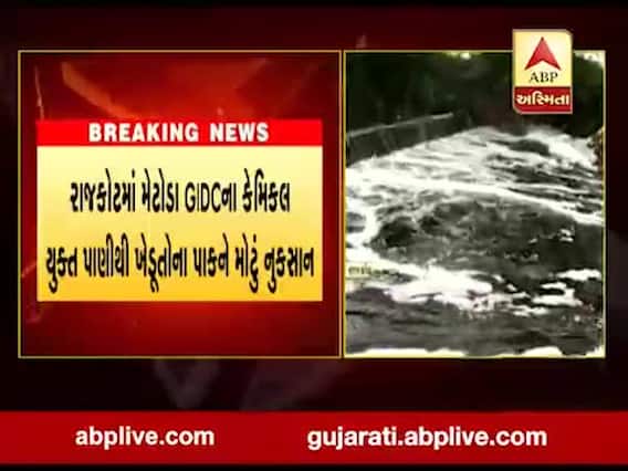 રાજકોટમાં મેટોડા GIDC કેમિકલ યુક્ત પાણીથી ખેડૂતોના પાકને મોટું નુકસાન, જુઓ વીડિયો