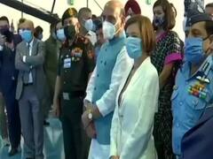 Rafale Induction Ceremony: Ambala Airbase पर कार्यक्रम शुरू, रक्षामंत्री Rajnath Singh मौजूद