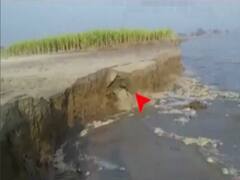 UP: Part of school building washed away in flooded Ghaghara river