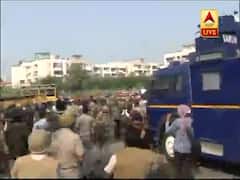 Haryana: Police use water cannon to stop Youth Congress workers 