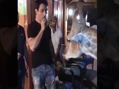 Sonu Sood's old video with a giraffe goes viral 